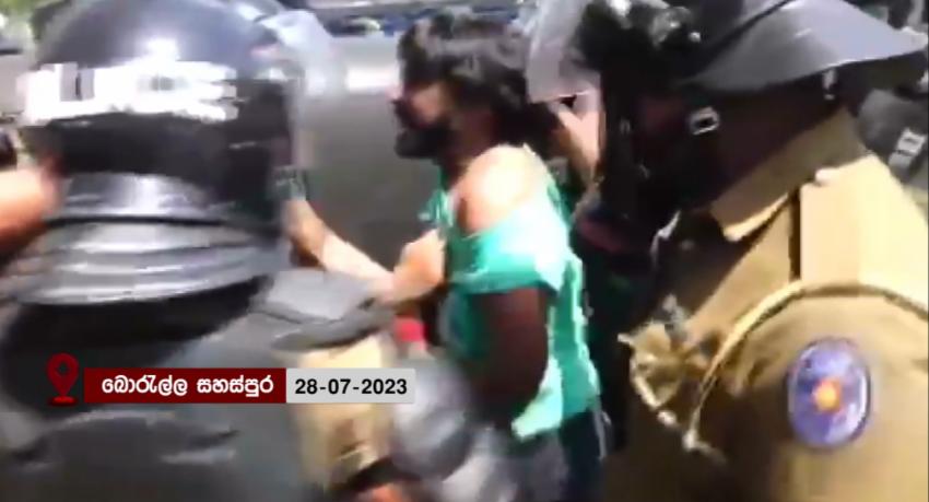 Journalist arrested during chaotic protest